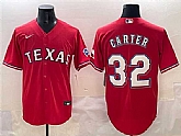 Men's Texas Rangers #32 Evan Carter Red Cool Base Stitched Jersey,baseball caps,new era cap wholesale,wholesale hats